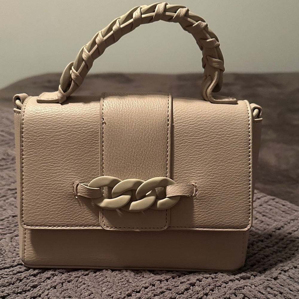 BCBGeneration Cream Mini Bag with Chain Accent